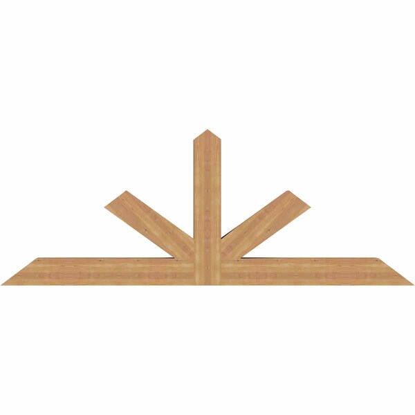 Ekena Millwork Saratoga Smooth Timber Gable Bracket, Western Red Cedar, 84"W x 31"H x 5 1/2"D x 5 1/2"F, 9/12 Pitch GBW084X31X0606SAR00SWR - main
